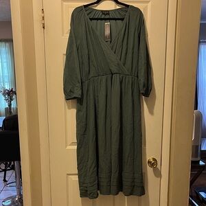 Lane Bryant Deep Green Midi Dress